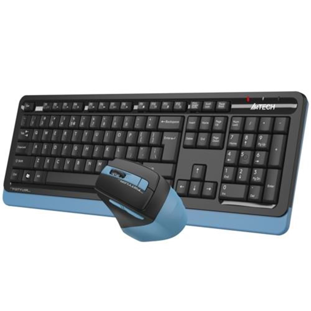 KABLOSUZ KLAVYEMOUSE A4TECH FG1035 Q MAVİ TR LAYOUT